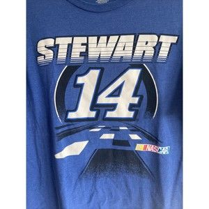 Tony Stewart NASCAR T-Shirt #14 Blue Racing Driver Size XL